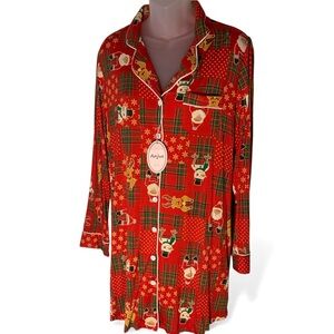 Red Christmas Pajama Long Shirt (item#10001)